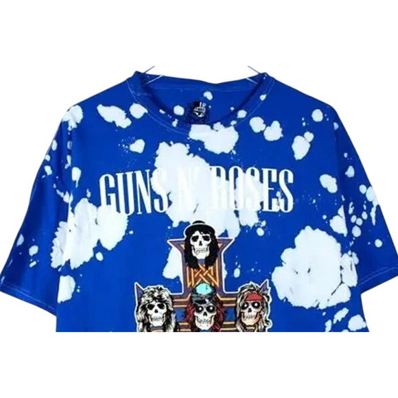 Guns N Roses Vintage Style TieDye Appetite for Destruction TShirt 4XL Blue White - Picture 3 of 15